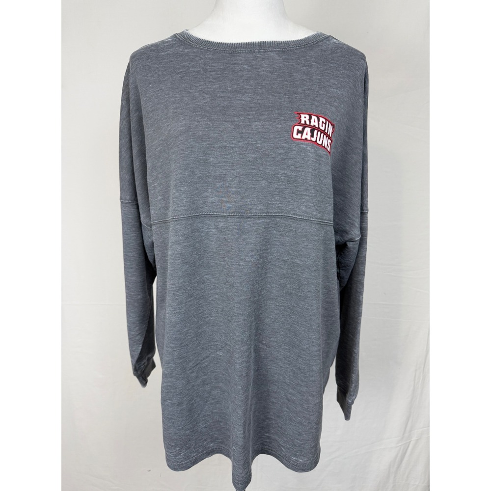 Chicka-d Women's Ragin' Cajuns ULL Jersey Grey M Casual School Fall LogoM‎